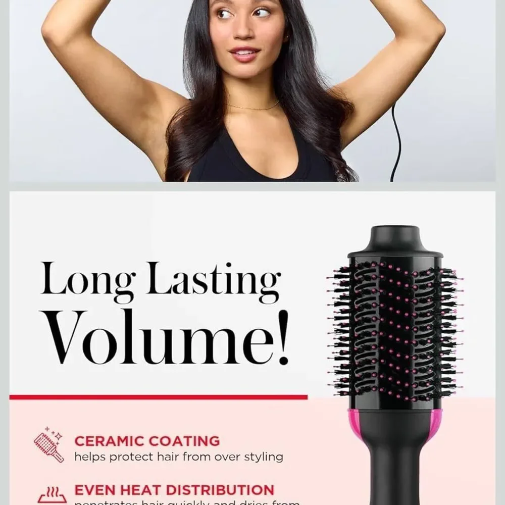 Revlon Black and Pink Hair Dryer Brush